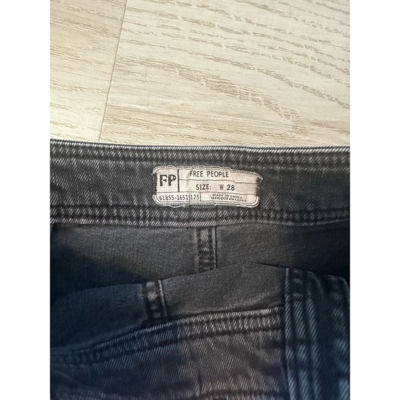 Free People Be Mine black denim shorts size 28 - Picture 7 of 8